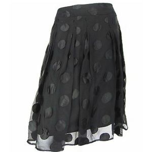 DKNYC Black Polka Dot Detail Skirt
